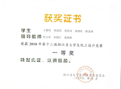 2018年省一等